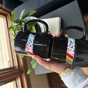 NASCAR Black Coffee Mugs Set of 2
